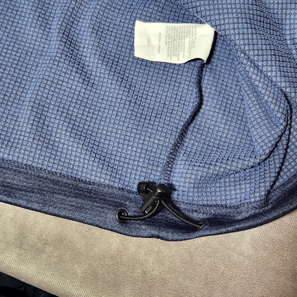 Callaway Weather Series Mens XL Navy Blue Quarter Zip Waffle Fleece Pullover - Picture 7 of 8